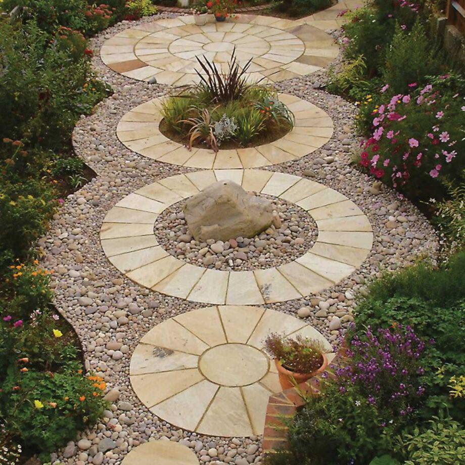 Decorative garden path completed by SBK Groundworks