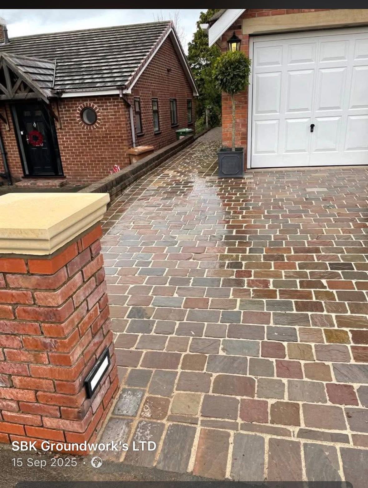 Block paved driveway completed by SBK Groundworks